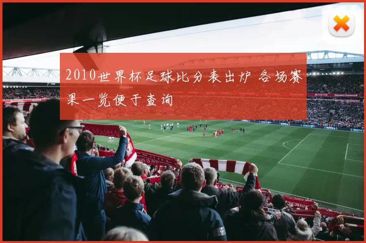 2010世界杯足球比分表出炉 各场赛果一览便于查询